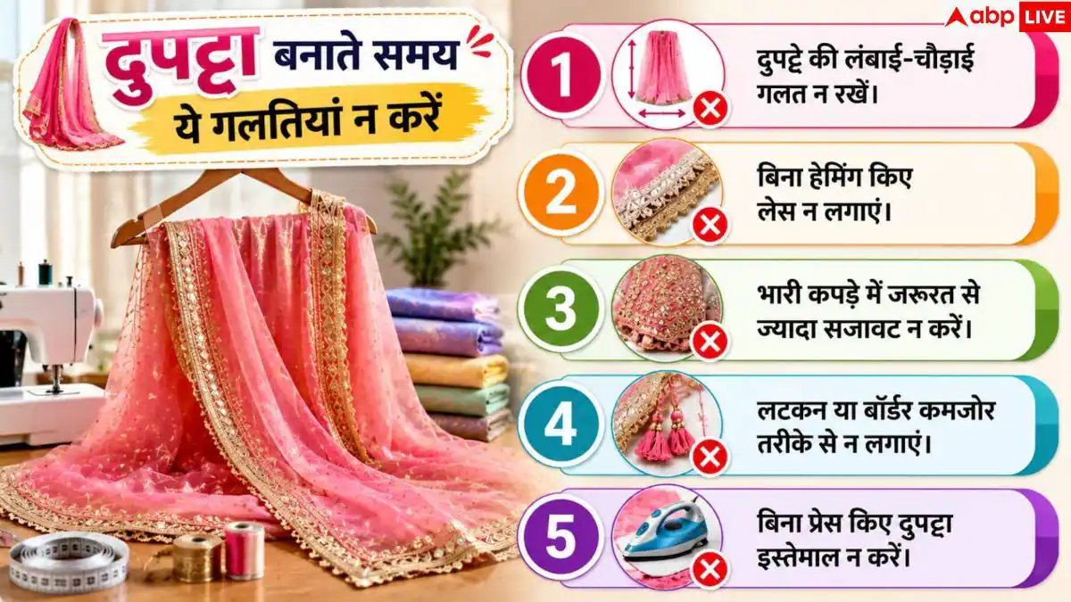 Stylish Dupatta Ideas: दुपट्टा वक्त पर देने में आनाकानी कर रहा टेलर? घर में ऐसे करें तैयार