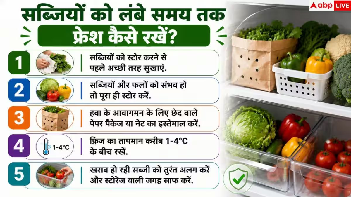 Vegetable Storage: फ्रिज में गलने लगती हैं सब्जियां? 1 आसान हैक से हफ्तों रखें फ्रेश