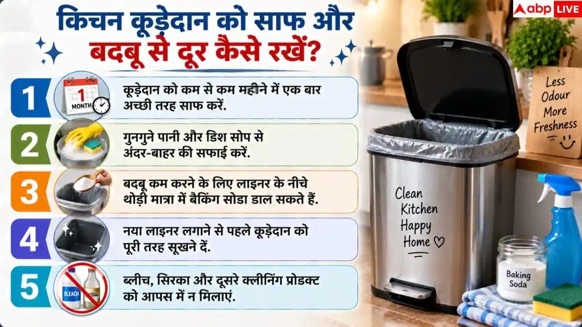 Home Cleaning Tips: कूड़ेदान खाली करने के बाद भी आती है बदबू? 1 ट्रिक से करें दूर
