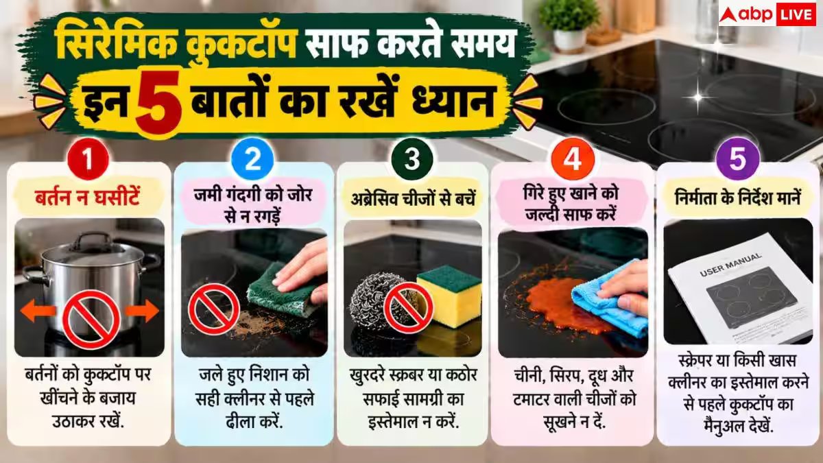 How To Clean Ceramic Cooktop: क्या गंदा हो गया है ग्लास कुकटॉप? 1 ट्रिक से शीशे जैसा चमकाएं