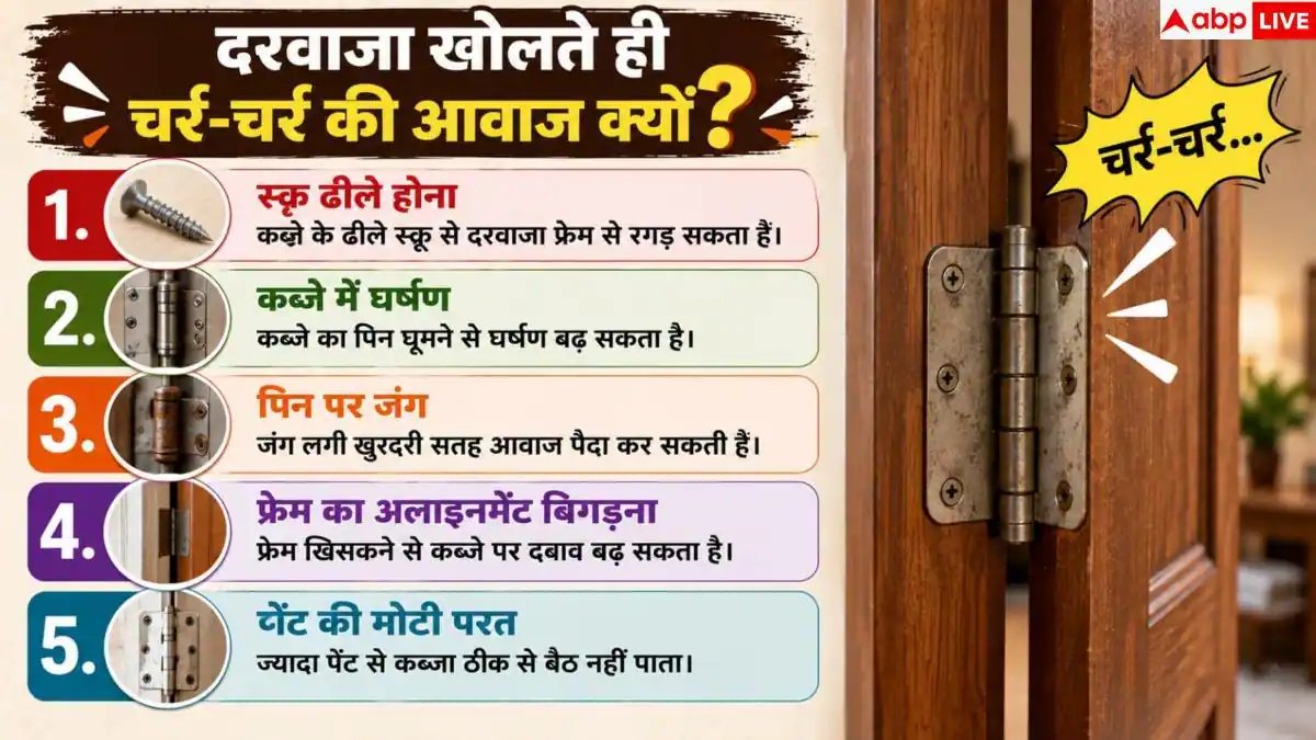 Squeaky Door: दरवाजे से आ रही चर्र-चर्र की आवाज, बढ़ई बुलाए बिना करें ठीक