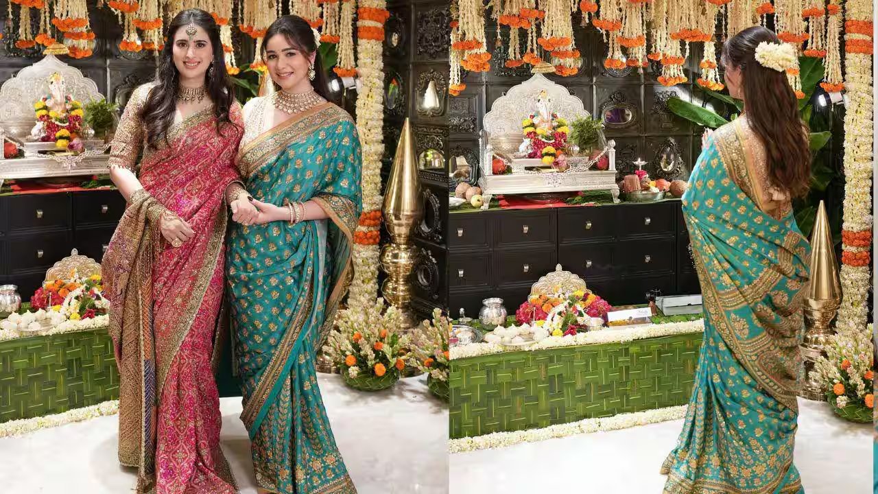 गणपति लुक में बला की खूबसूरत लगीं सारा तेंदुलकर, भाभी संग दिए पोज, देखें तस्वीरें