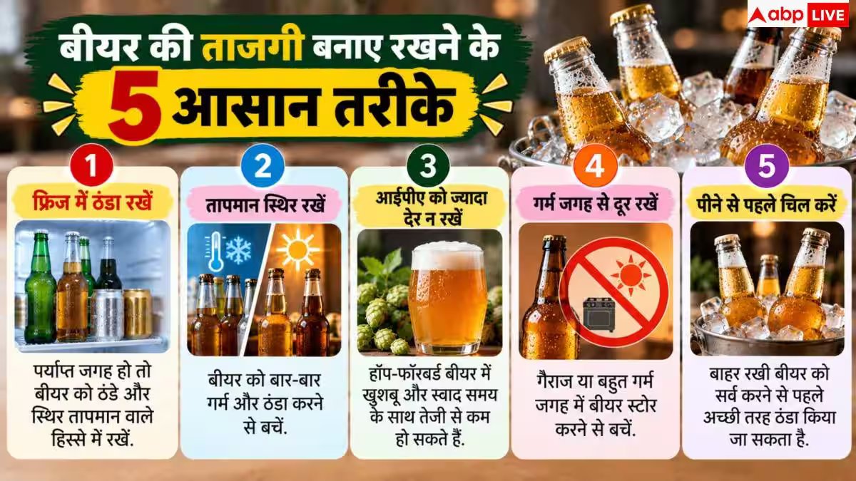 How To Store Beer: क्या घर पर चिल्ड नहीं रहती बीयर? फ्रिज में ऐसे करें स्टोर
