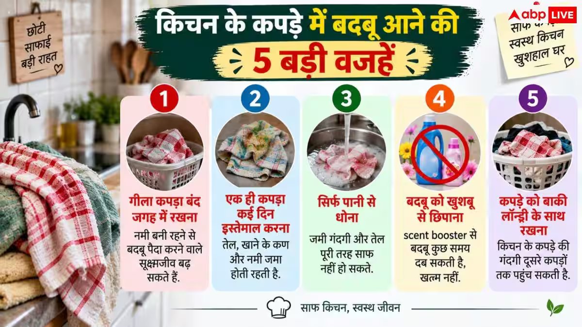 Kitchen Cloth Smell: रसोई के कपड़े से बदबू नहीं जा रही, काम करेगा ये तरीका