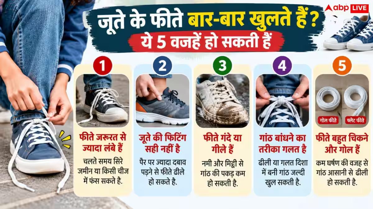 Shoe Lacing Tips: जूते के फीते बार-बार क्यों खुलते हैं? नोट करें बांधने का 1 हैक