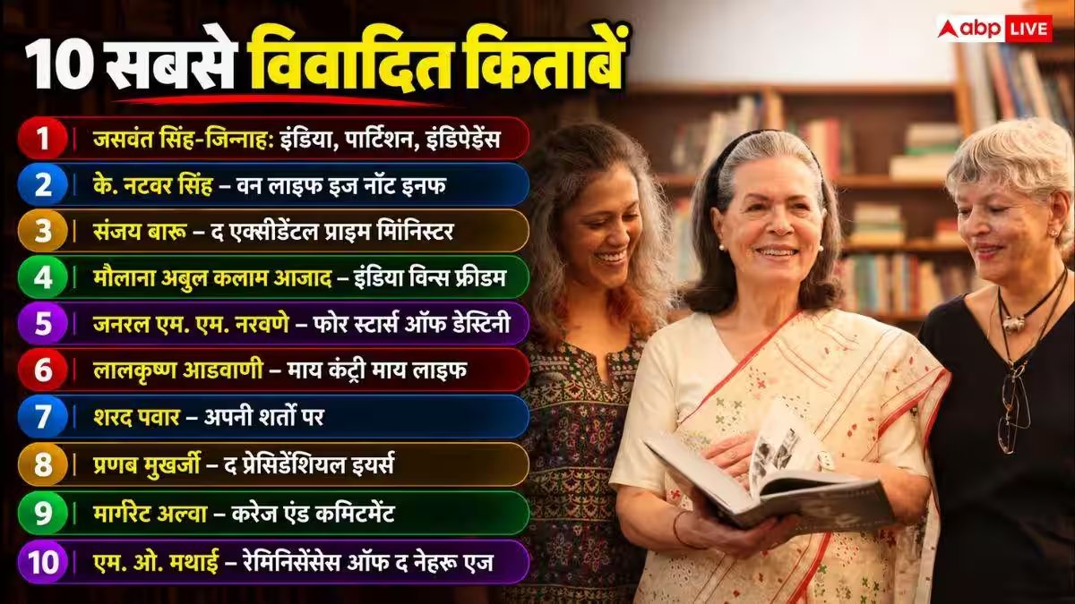 सोनिया गांधी से लालकृष्ण आडवाणी तक, विवादों में रह चुकी है इन नेताओं की किताबें