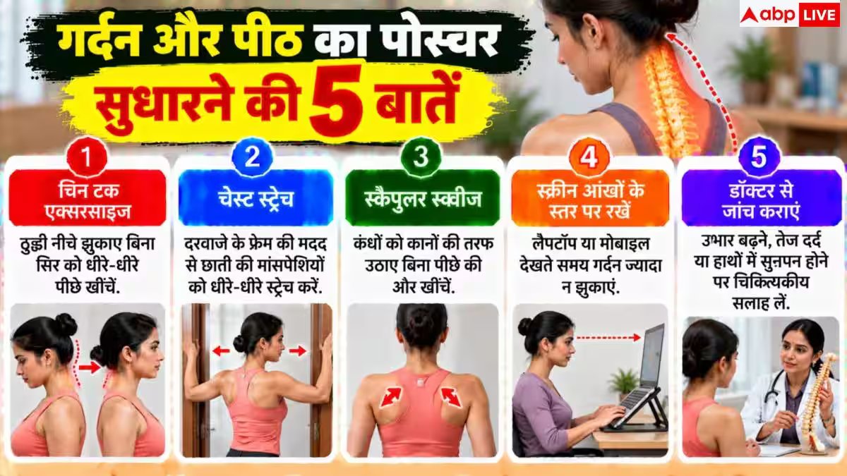 Neck Hump Exercises: क्या आपकी गर्दन में भी निकल आया कूबड़? इन 3 एक्सरसाइज से होगा ठीक