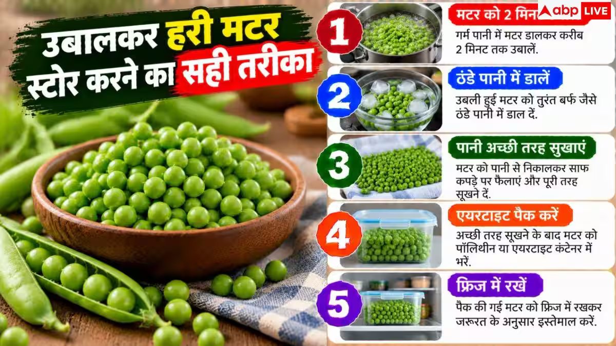How To Store Green Peas: हरी मटर रहेगी सालभर फ्रेश! नोट करें 2 सबसे आसान तरीके