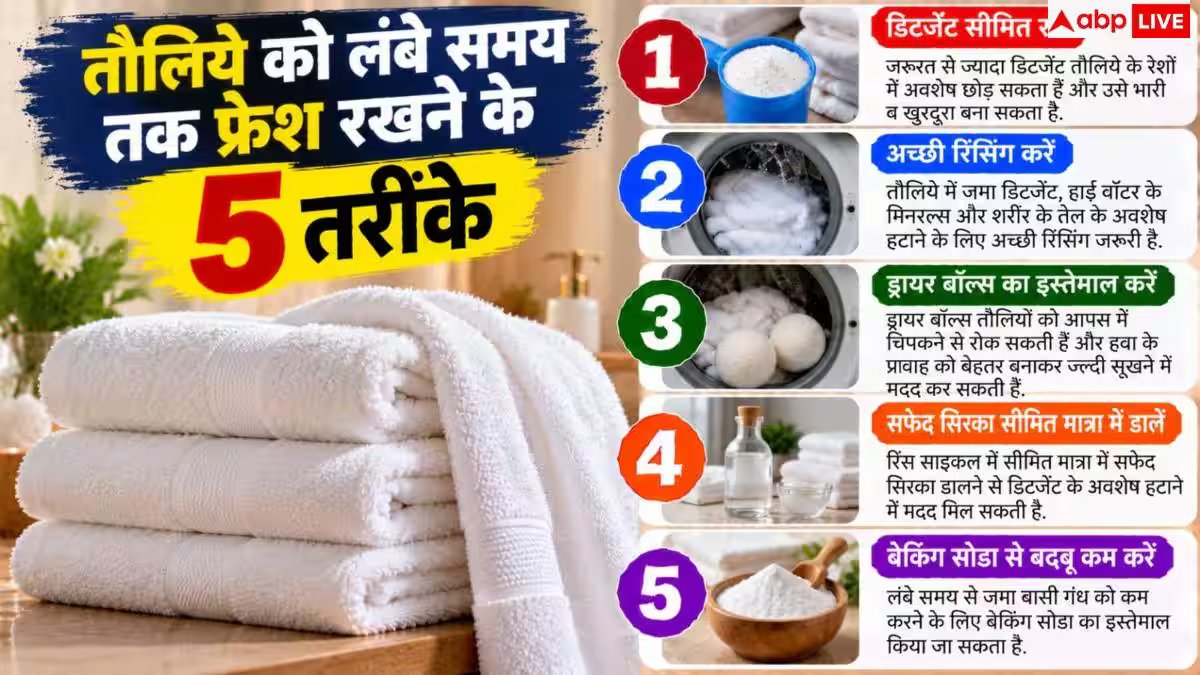 How To Dry Towels Quickly: होटल के तौलिये हमेशा मुलायम क्यों रहते हैं? जान लें धोने का सीक्रेट