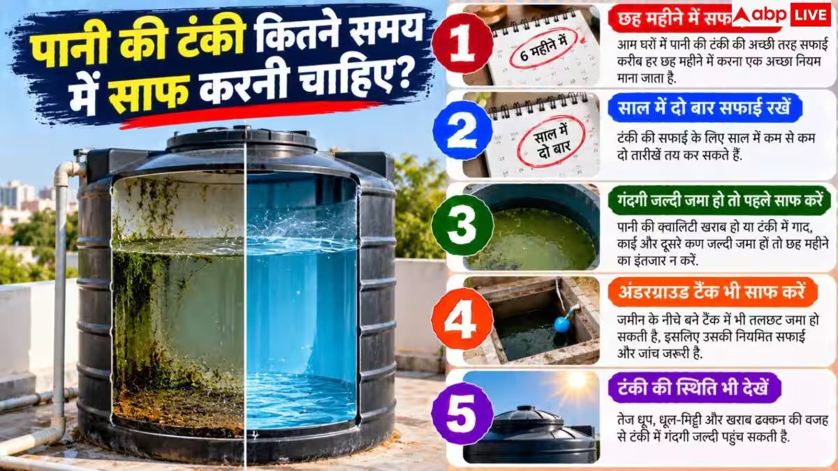 Water Tank Cleaning Tips: पानी की टंकी कितने दिनों में साफ करनी चाहिए, 1, 2 या 6 महीना?