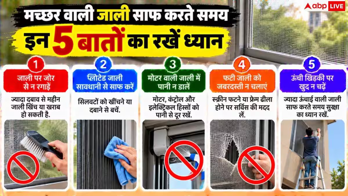 Mosquito Net Cleaning: खिड़की की मच्छर वाली जाली में जम गई धूल? बिना मेहनत ऐसे हो जाएगी साफ