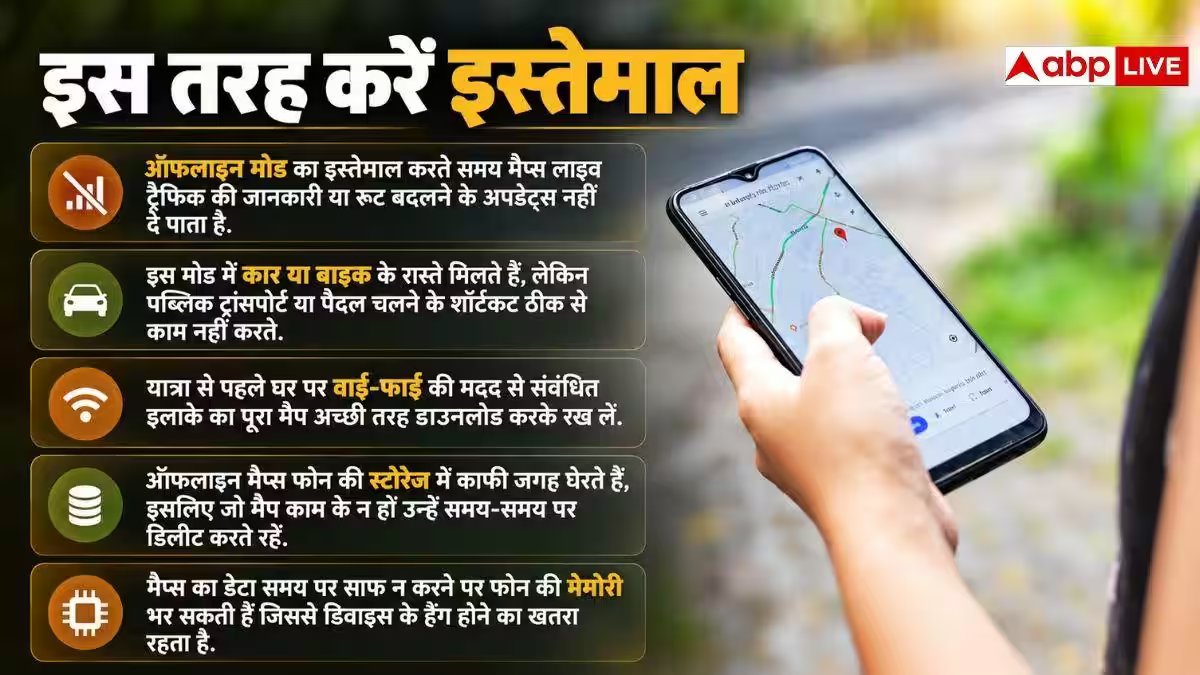 Google Maps में Offline रास्ता कैसे सेव करें? बिना Internet भी मिलेगी मदद