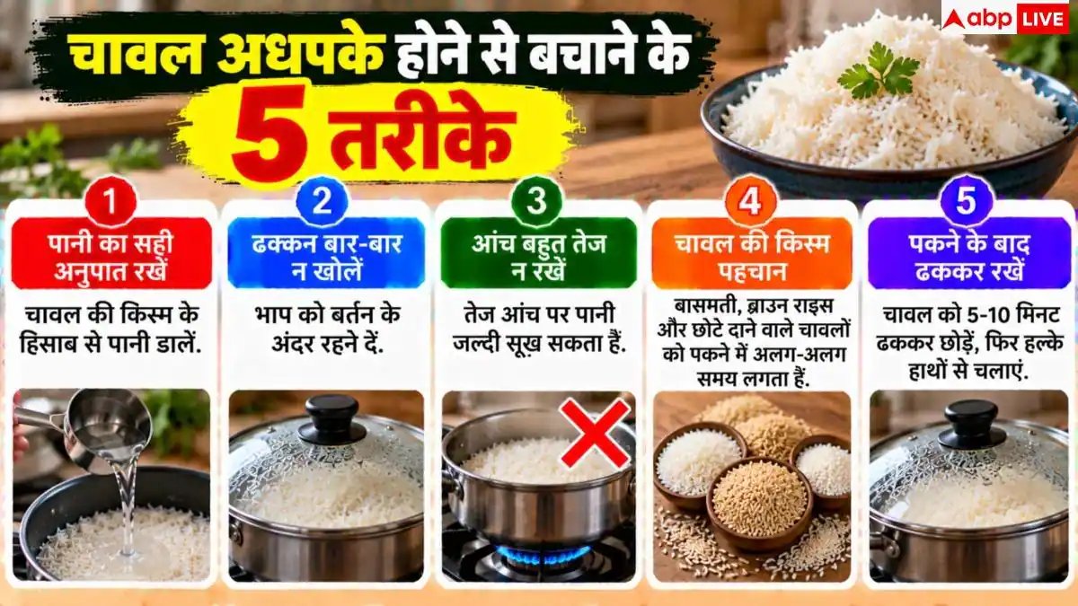 How To Fix Undercooked Rice: अधपके चावल को फेंकने की न करें भूल! 5 मिनट में ऐसे करें ठीक