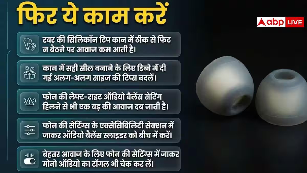 क्या आपके भी एक ईयरबड से कम सुनाई देता है? बिना पैसे खर्च किए ऐसे करें ठीक